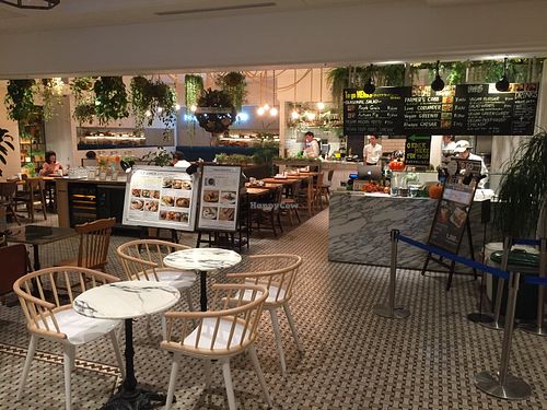 Seating (as seen from outside) at Mr. Farmer - Midtown Hibiya in Tokyo