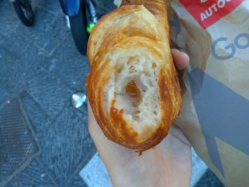 Vegan brioche for 1,50euros at Time Café (inside Garibaldi station) at Time Cafe in Naples