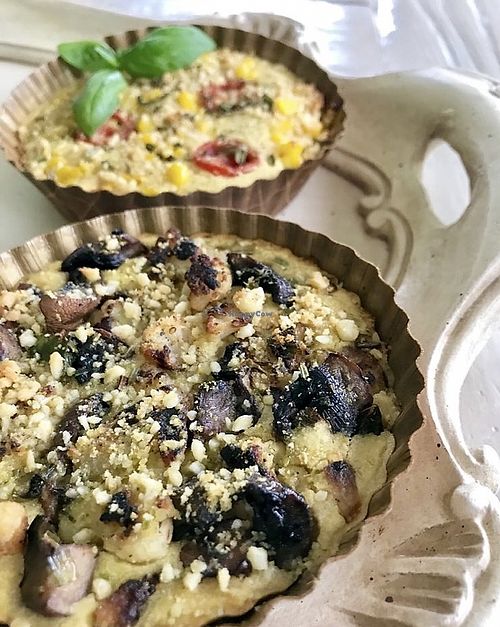 Mushrooms and Corn Souffles at Antoniette Vegan Cafe in West Palm Beach