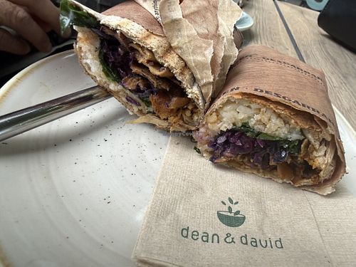 Vegan kebab warp   at Dean & David - Georgsplatz in Hamburg