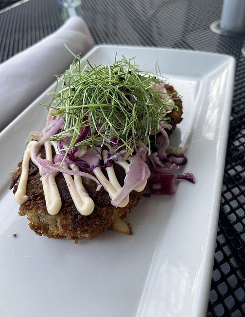 Crab cakes   at Cafe Manna in Brookfield