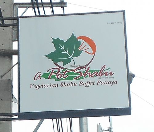 Street sign at A Pot Shabu in Pattaya