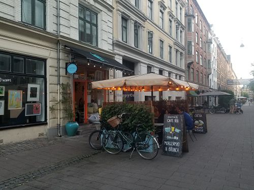 Outside at Cafe Blå in Copenhagen