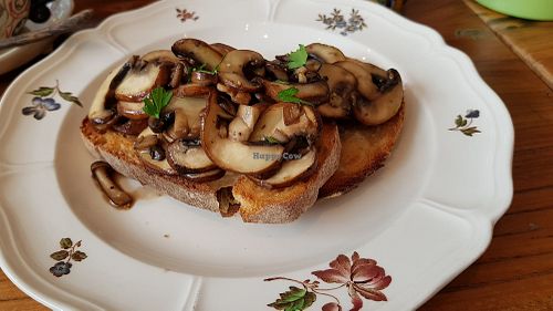 Garlic mushrooms on toast at The Robin Craft Cafe in South West London
