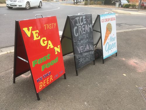 Vegan ice cream next door at The Social in Castlemaine
