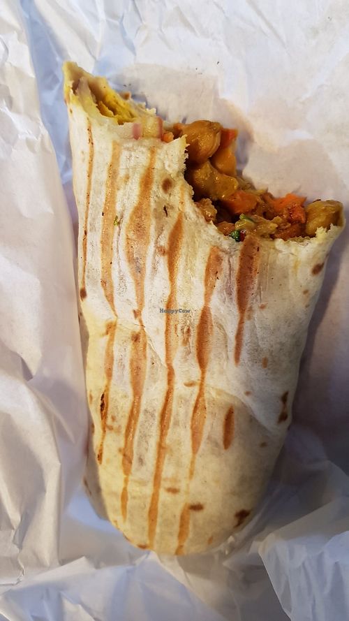Sweet potato and chick pea wrap at 11 Coffee & Co in South West London