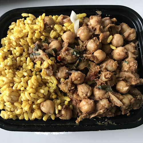 Chana masala with lime rice at Chow Maine in Trenton