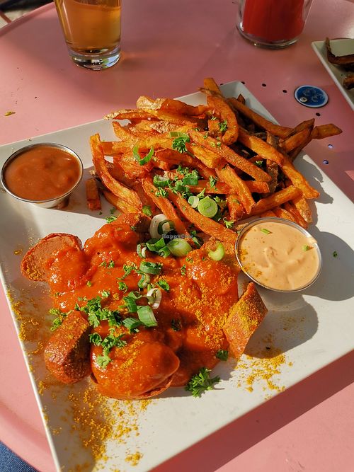 Currywurst at Neue Republik Reger in Berlin