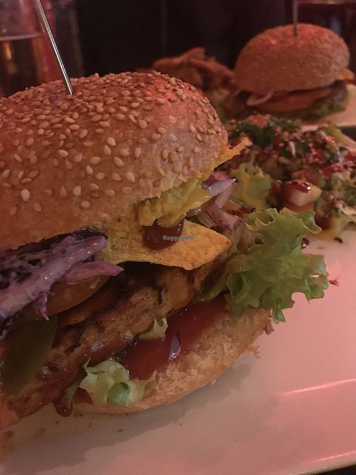 Tempting tempeh burger  at Neue Republik Reger in Berlin