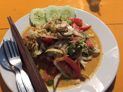 Banana flower salad at May Kaidee in Bangkok