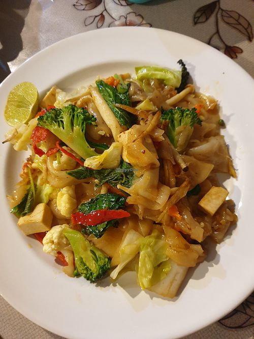 Pad kee mao at May Kaidee in Bangkok