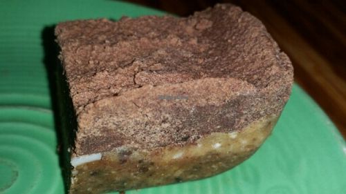 raw mocha brownie at Papa G's Vegan Organic Deli in Portland