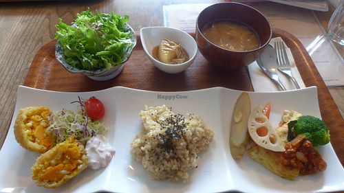 lunch set at Aoi Sora Organic Cafe in Sapporo