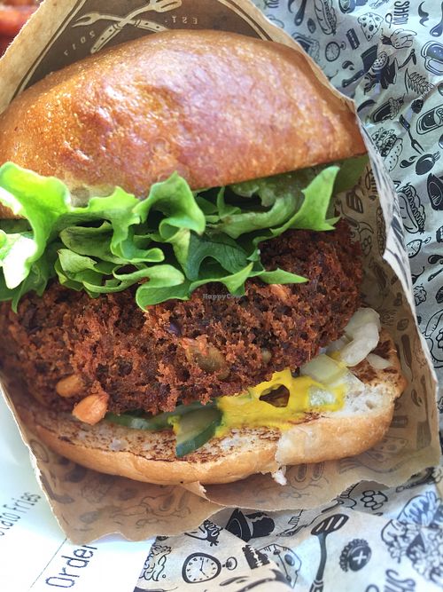 Vegan special burger  at Shady Burgers in Lund