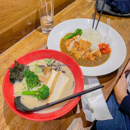 vegan ramen front left at Shoryu Ramen in London