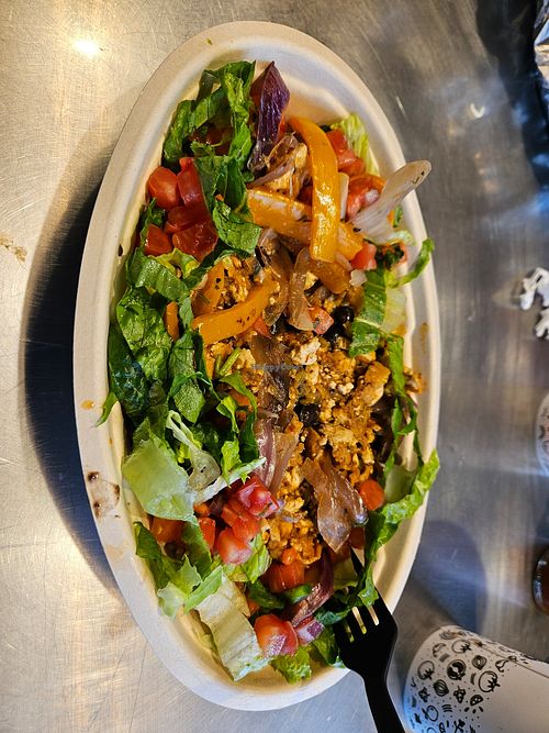 Sofrita with lettuce, pico, veggies, rice, black beans at Chipotle - Krocks Rd in Allentown