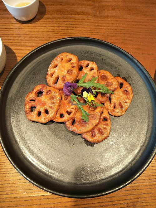 Sweet & sour lotus root. at Lín Hú SùShí - The Lakeside Veggie in Shanghai