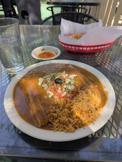 Vegetarian tamales without cheese or sour cream at La Casita in Idyllwild