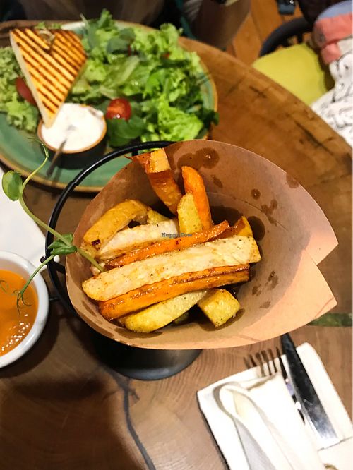 Fried Vegetables (sweet potato, celery, potato, carrot)  at Green Food Cafe in Kharkiv