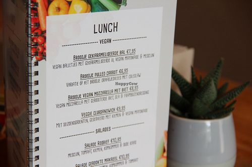 Vegan menu at De Oude Pastorie in Lisse
