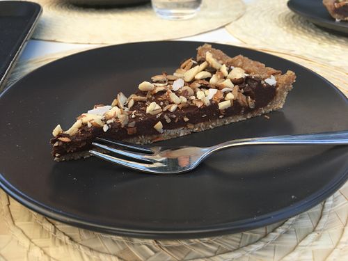 Coco and nut pie at Greens Project in Lisbon