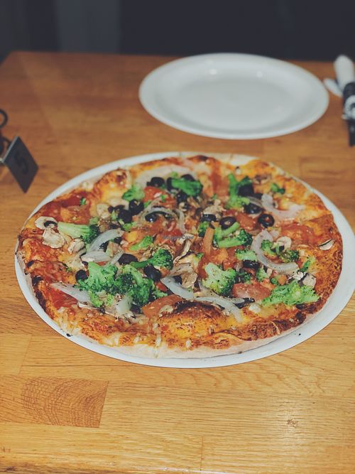 Vegan pizza at Eldsmiðjan - Laugavegur in Reykjavik