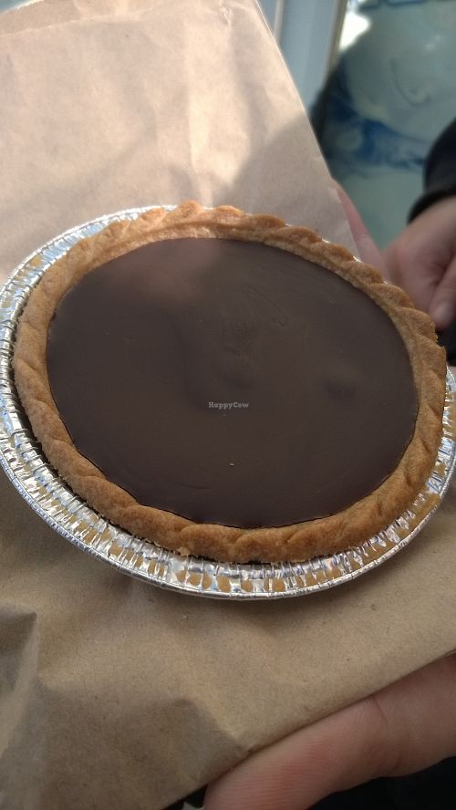 Delicious twix tart at Hungry Vegan in Newcastle Upon Tyne