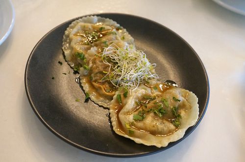 Grilled ravioles at brEAThe Restaurant - Pigalle in Paris