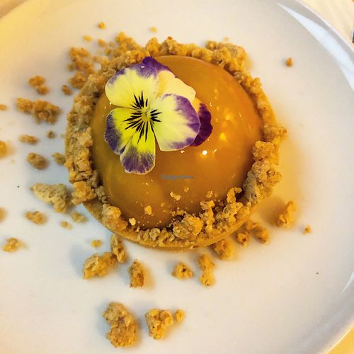 Salted caramel with viola at brEAThe Restaurant - Pigalle in Paris