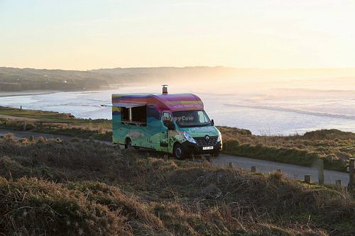 The stunning Cornish Coastline at Flour Power Pizza Parlour in Truro
