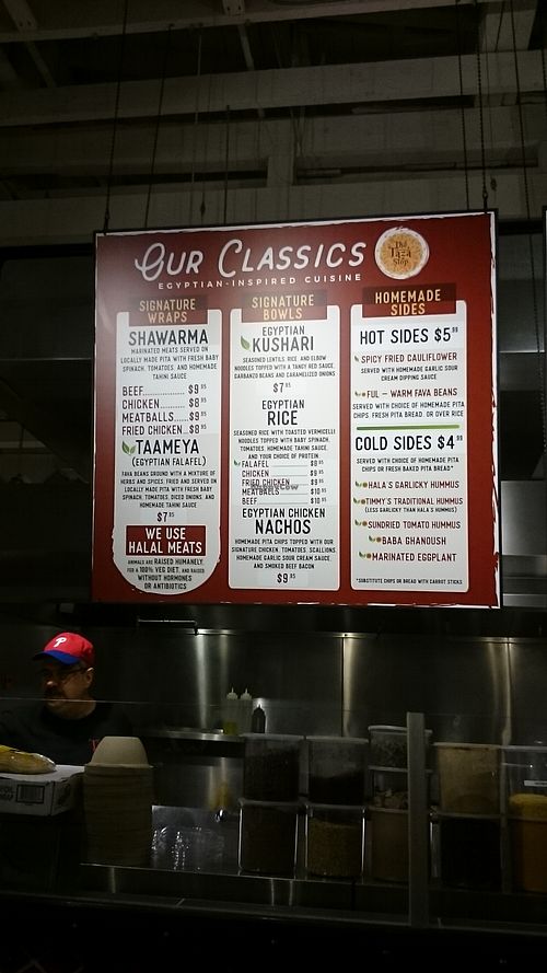 Some of the menu  at The Taza Stop in Easton