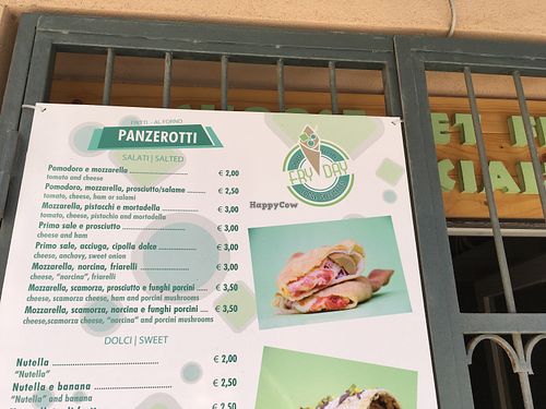 Menu at Fry Day in Trapani