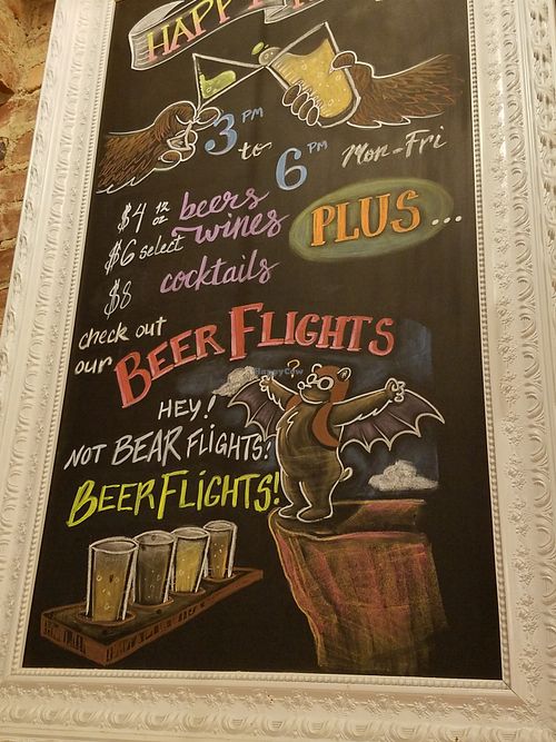 Not menu-related, but the only pic I took. "Bear Flight"...lol at Bareburger in Ridgewood