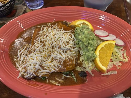 Mushroom enchiladas - excellent!   at Cantina Azteca in Carmichael