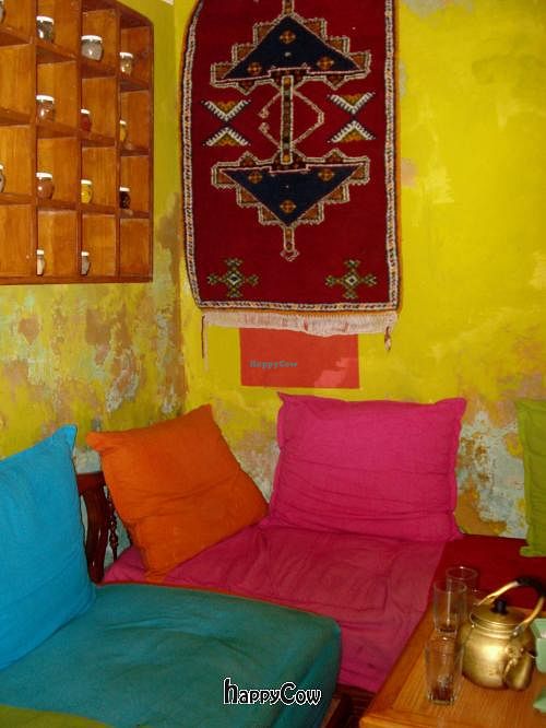 Earth Cafe Marrakech - the original one at Derb Zeouak, September 2009. at Earth Cafe - Derb Zawak in Marrakech