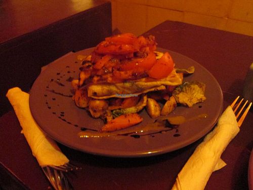 Filo pastry parcels with veggies at Earth Cafe - Derb Zawak in Marrakech