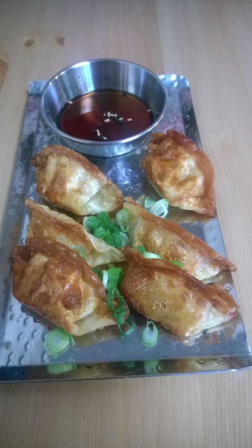 Fried veggie dumplings at Kimchi Planet in Newcastle Upon Tyne