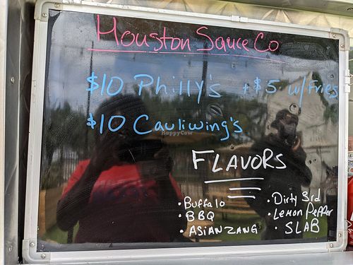 Specials for the day at Houston Sauce Co in Houston