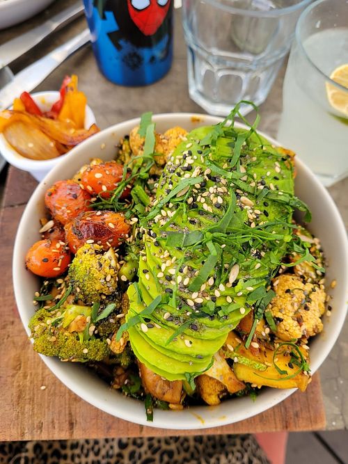 Veggie Bowl at Inside Cafe in Guanajuato
