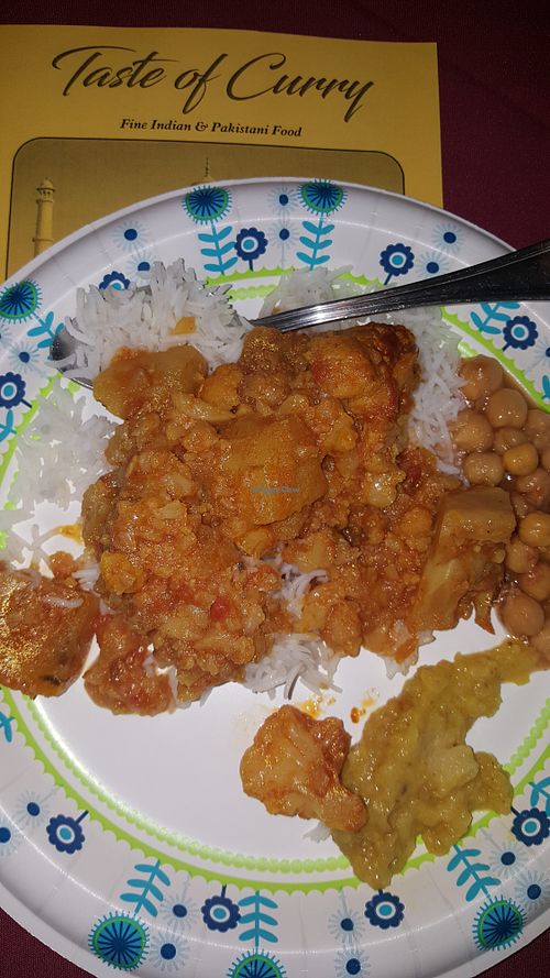 Aloo goobi off lunch buffet at Taste of Curry in Port Richey