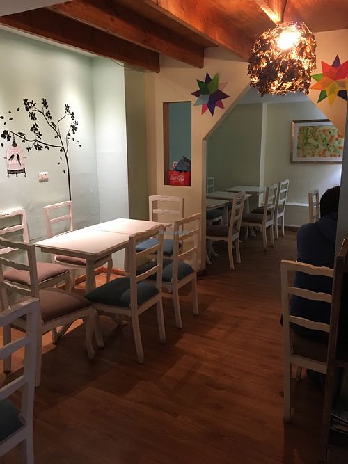 Inside at La Caffetteria in Valparaiso