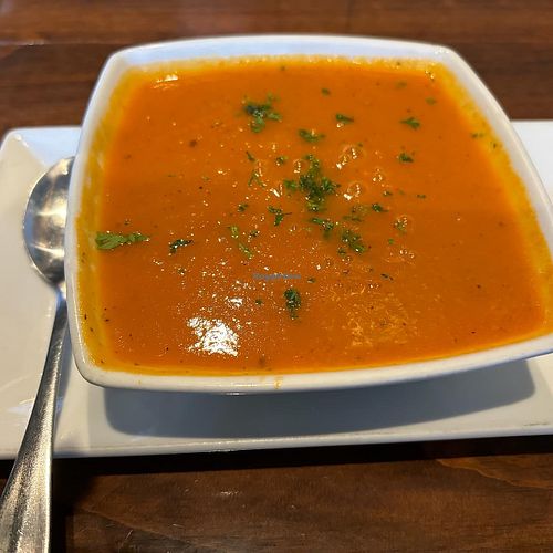 Tomato bisque   at O'cado in Sherman Oaks