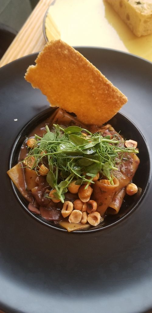 Mushroom pasta at Orteá - Vegan Collective in Lisbon