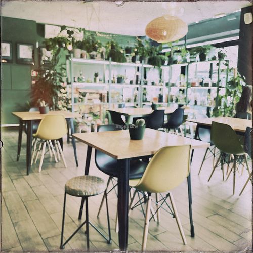 The indoor eating area  at Orteá - Vegan Collective in Lisbon