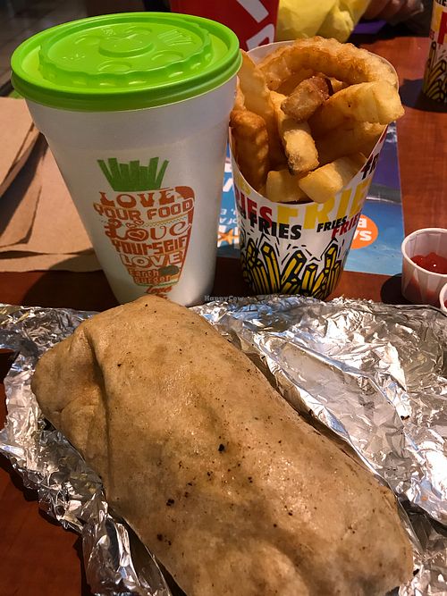 Buffalo Wrap at Earth Burger in Bloomington