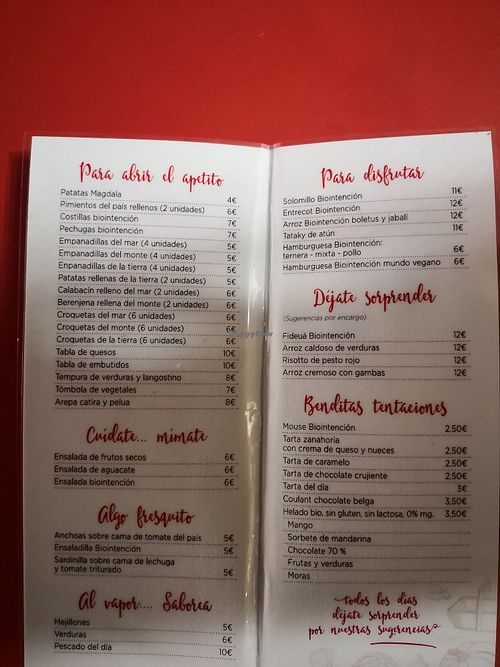 Carta Biointención at Biointención in Ourense