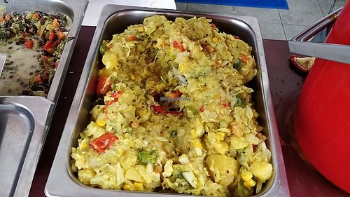 potatoes and vegetables  at Krsna's Free Meals in Central Singapore