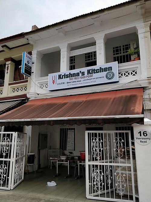 exterior view at Krsna's Free Meals in Central Singapore