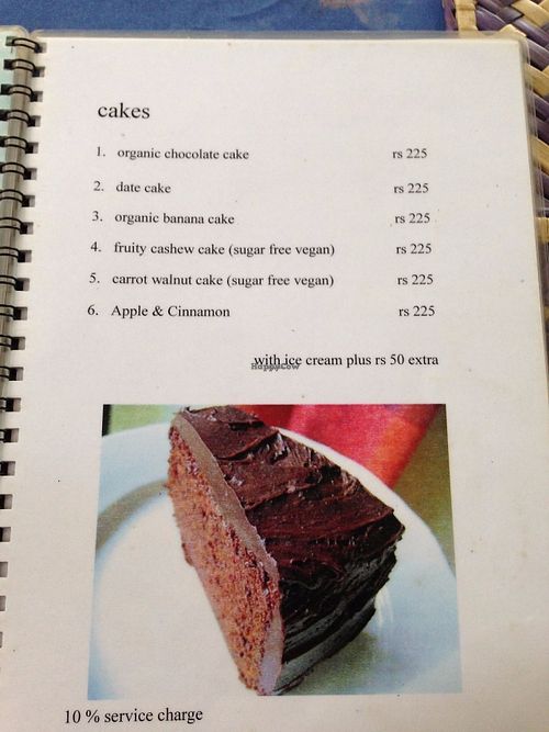 Jina's menu at Jina's in Unawatuna