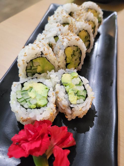 Cucumber and avocado hand cut rolls at Kensho in Westminster